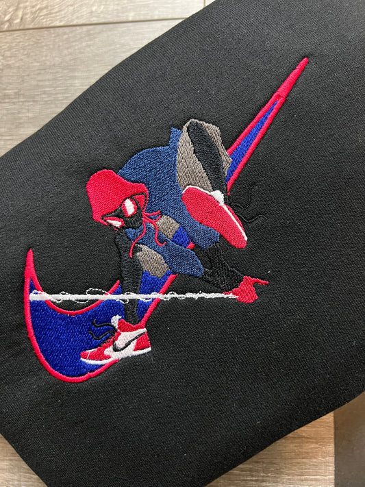 Custom Spiderman Swoosh Stitch